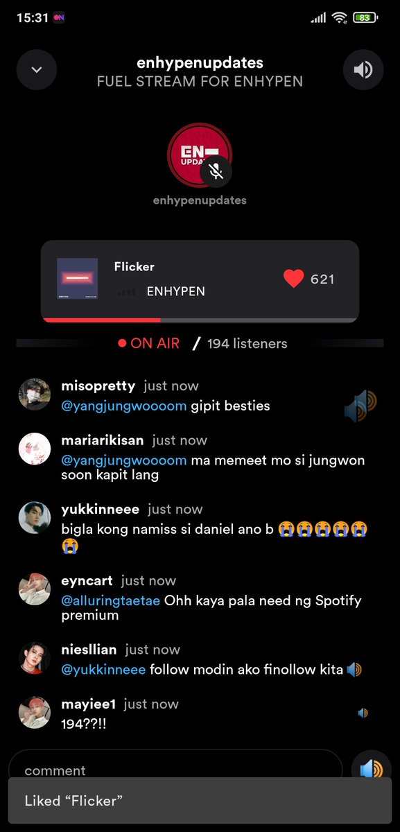 FEVERiscoming's tweet photo. @EN_onSpotify From 🇮🇩 🙌

FUEL STREAM FOR ENHYPEN
#StreamGivenTaken_to100M #ENHYPEN #엔하이픈  @ENHYPEN @ENHYPEN_members https://t.co/NcycPO21A8