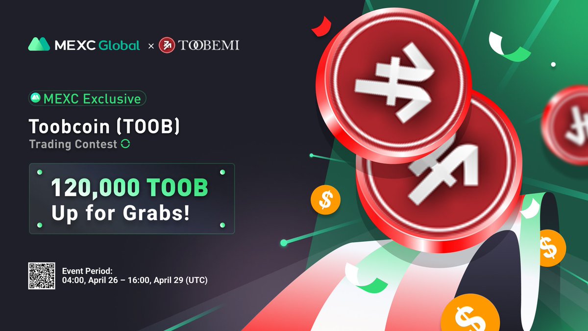 MEXC's tweet photo. 🔥MEXC Exclusive🔥

🚀Launching the @toobemiofficial Trading Contest - 120,000 $TOOB Up for Grabs

⏰Activity Period: 04:00 Apr 26 - 16:00 Apr 29 (UTC)

Details: https://t.co/exjnEN00at
 
💚Sign up: https://t.co/9v8MpnQjbS

#Toobcoin #MEXCGlobal https://t.co/SgwGJAsDiW