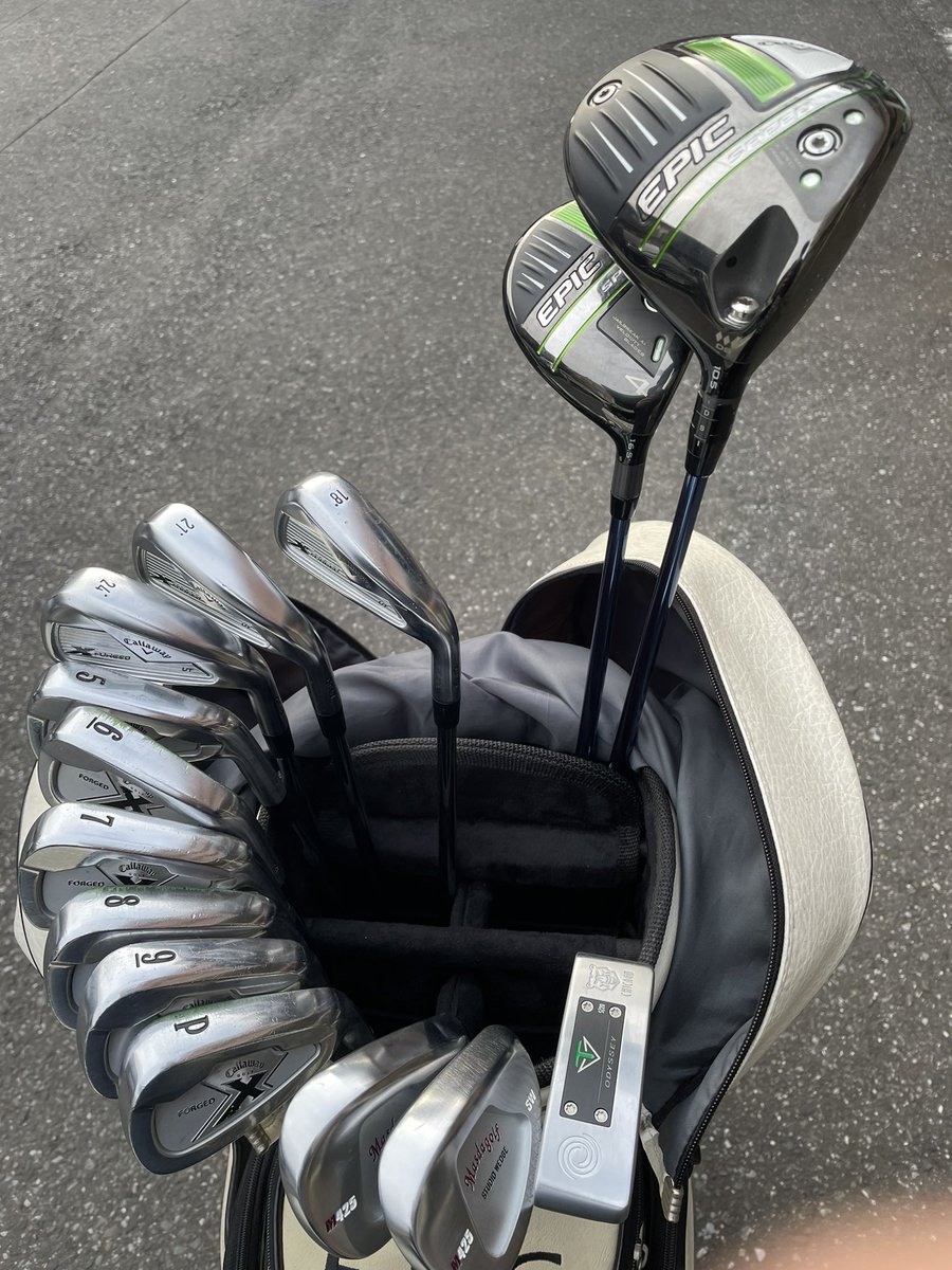 #WITB
2022GW仕様
1w EPICSPEED♢♢♢DS
4wEPICSPEED
2〜4U XforgedUT2018
5〜P Xforged2007
52.58 MASDA M425
odysseyTOULON CHICAGO