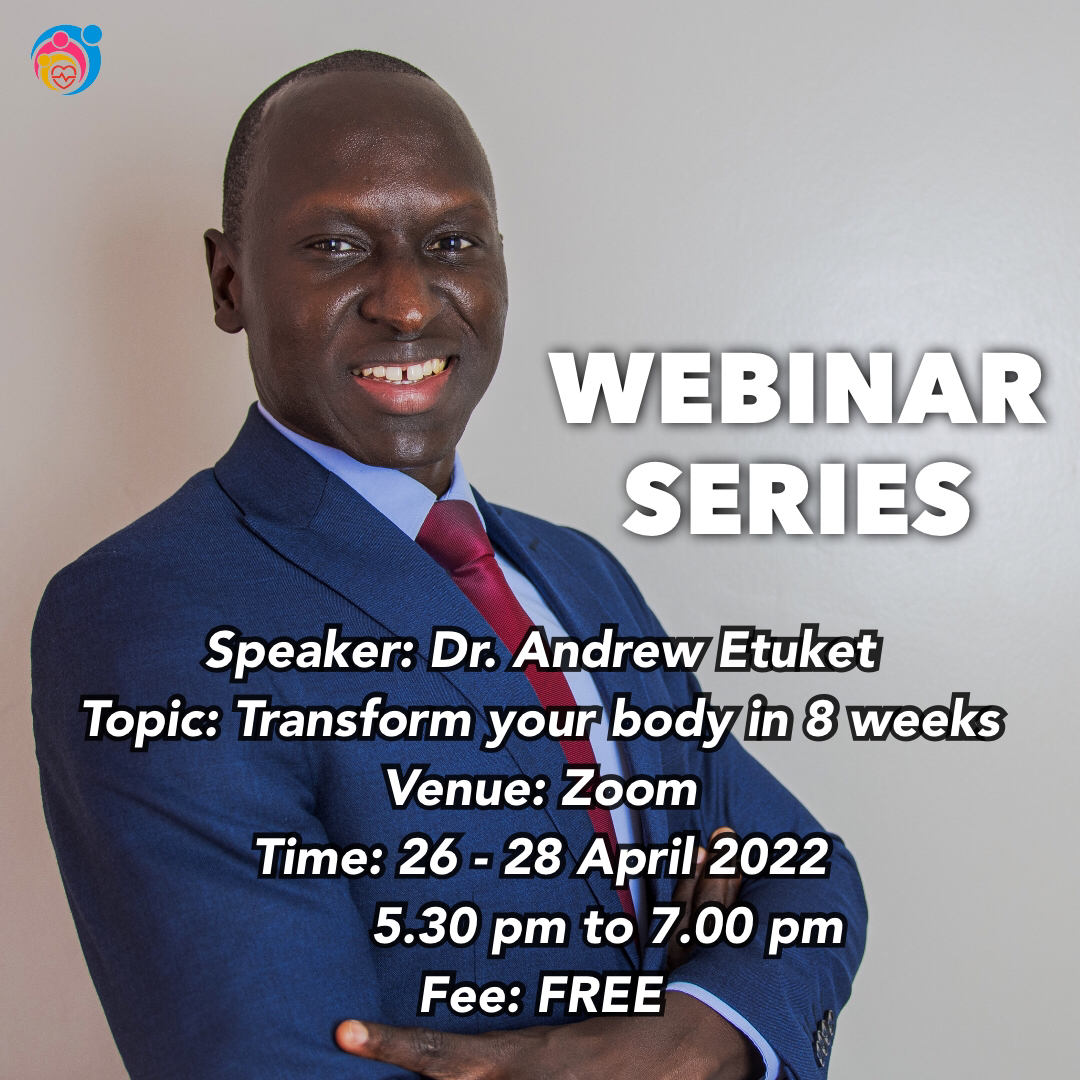 dr_andrewetuket's tweet photo. Do you desire to transform your health, fitness and physique? Register for a FREE webinar series 26-28 April 2022 at 5.30 pm https://t.co/mNd4sGMIHZ #bodytransformationprogramme #TIMNATHhealth https://t.co/ilH1kJUvGl