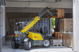 Compact, manoeuvrable and powerful. The <a href="/wackerneuson_uk/">Wacker Neuson UK</a> TH412 telehandler added to our group fleet and available to hire. This compact machine has a lift height of 4.3m and payload of 1,250kg. #versatile #flexible #hire