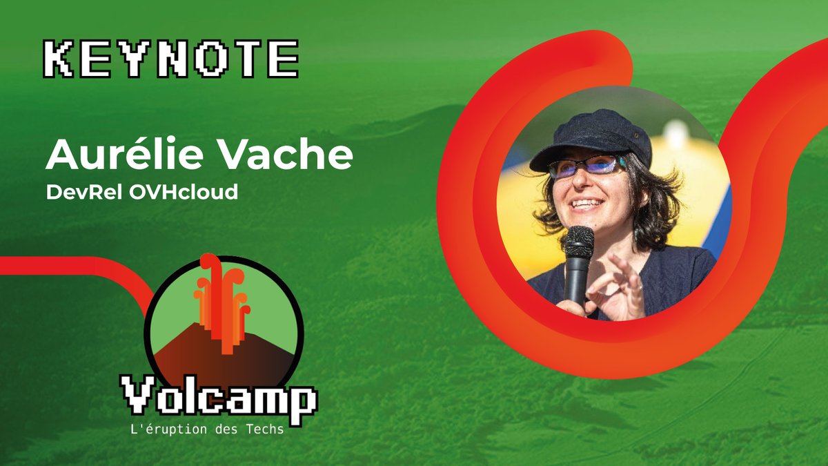 Nous avons le plaisir de vous annoncer que <a href="/aurelievache/">Aurélie Vache 🥑🐳🦸‍♀️✏️</a> animera une keynote #Volcamp22 !
RDV les 13 et 14 octobre pour cette seconde édition.