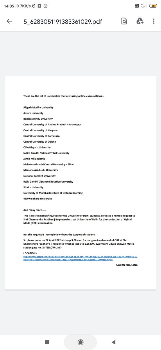 #PradhanJiHelpDUStudentsWithOBE
#HybridModeShouldBeAChoice 
#OBEForAllSemestersofDU 

Requesting all the students to join. We can not win if there is no unity so please come in large numbers. 
If not then just forget about OBE .