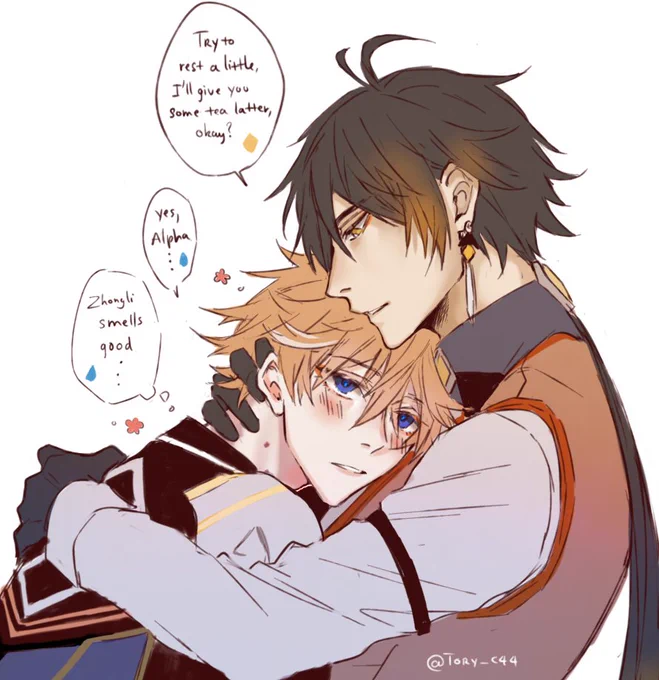 #ZhongChi 
Suddenly in the need of a soft Zhongli and a Childe who like to cuddle aftermatch
AlphaZhonglixOmegaChilde 