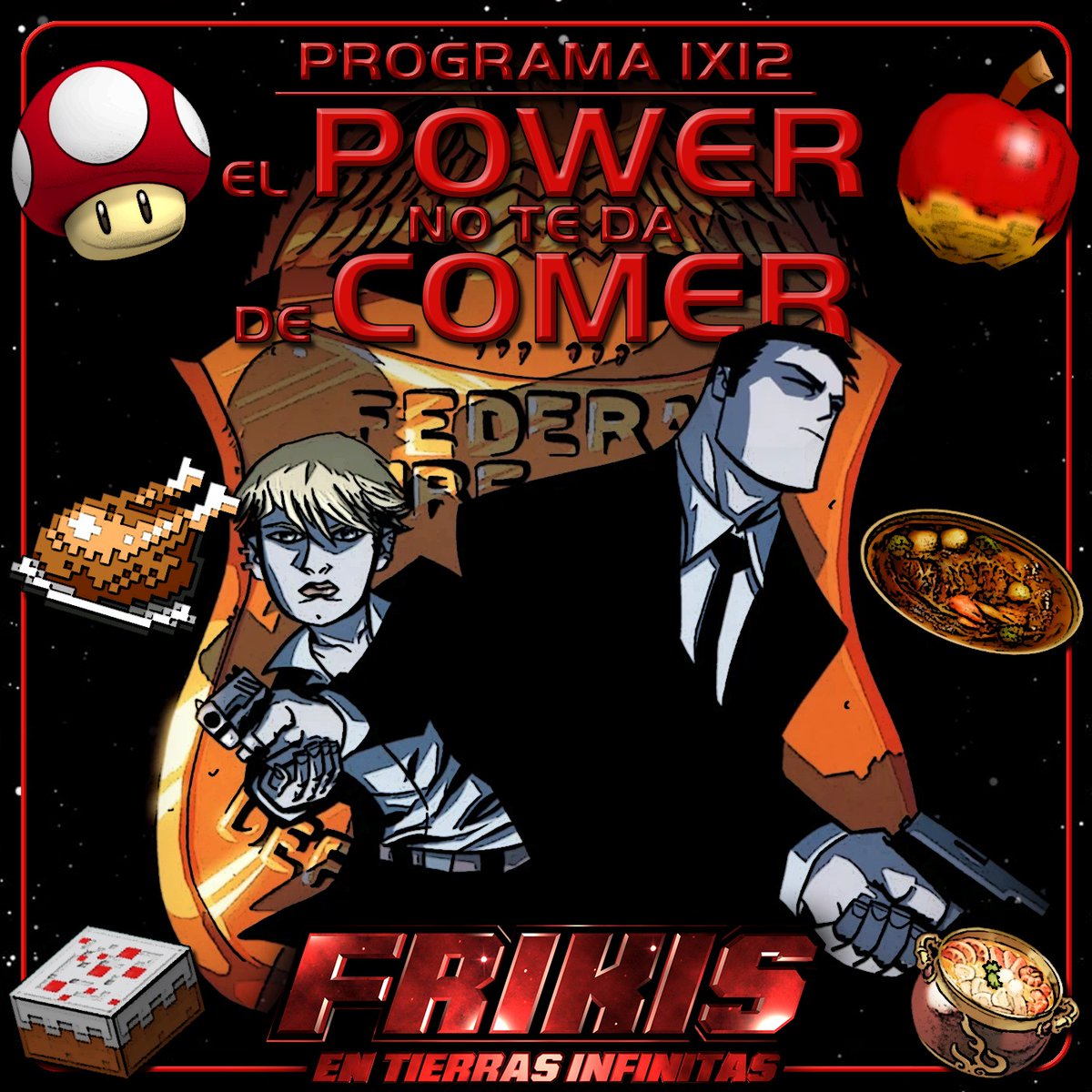 FrikiInfinito's tweet photo. Ya está aquí, ya llegó, el episodio de hoy del #podcast Frikis en Tierras Infinitas.

Tenemos una frasaca para adivinar, un monográfico de #Powers el #cómic y la respuesta a una gran pregunta. ¿Cuándo comen los personajes de videojuego?

https://t.co/sjGq967OhB https://t.co/CE96gNKYlP