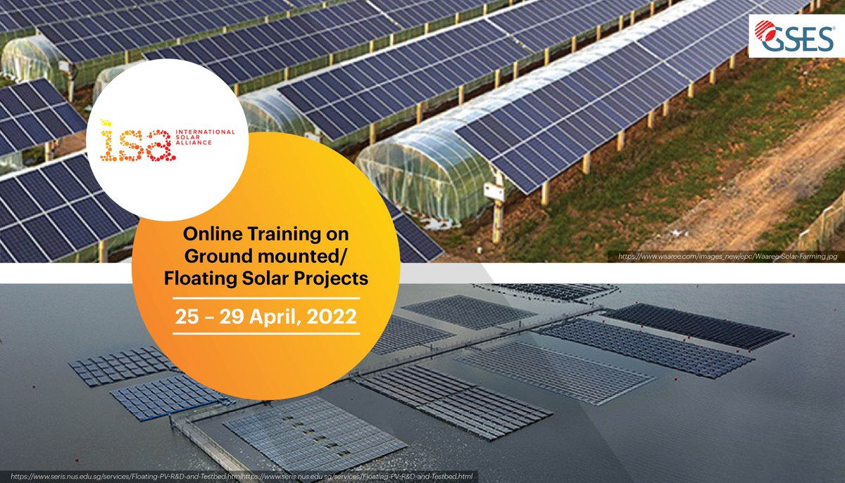 isolaralliance's tweet photo. #ISA is ramping up its #CapacityBuilding efforts to ensure readiness for #solarprojects in member countries. Our newest Online #TrainingProgram on #GroundMounted & #FloatingSolar Projects is a step forward. 132 participants from 14 countries will benefit from this #training. https://t.co/IxCTTI38l2