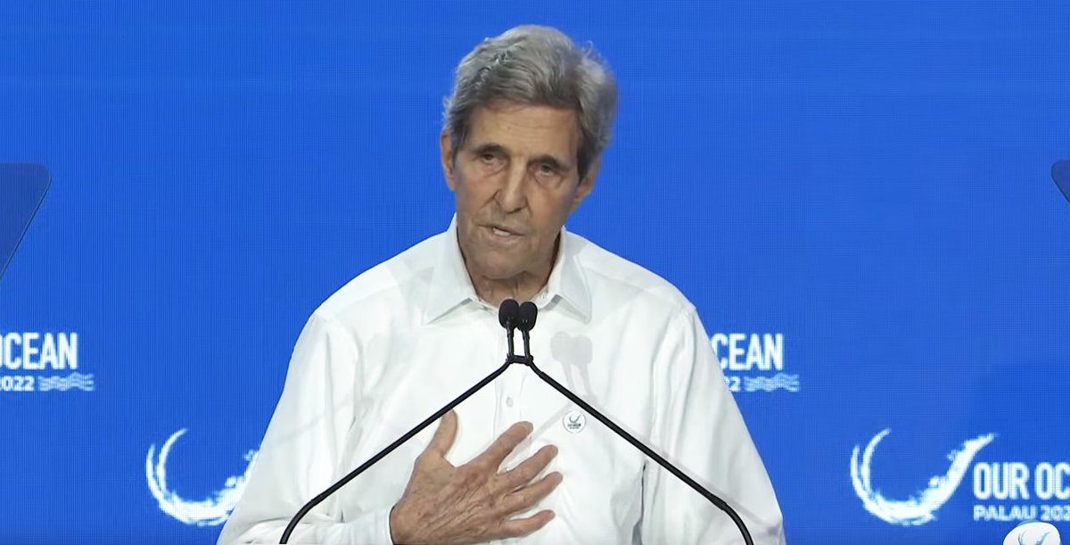 “If shipping were a country, it would be the 8th largest emitter of Green House Gases in the world. That has to change,” said US Special President Envoy for Climate <a href="/JohnKerry/">John Kerry</a> at #OurOceanPalau ➡ bit.ly/36HAlZu

#ZeroEmissionShipping #GettingToZeroCoalition
