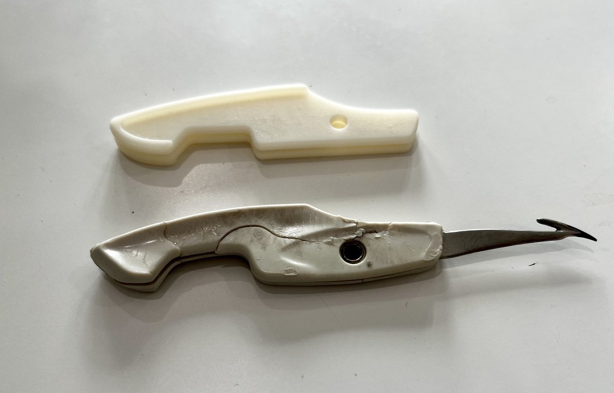 TripleAxis3D's tweet photo. This is a tool using with sewing, the original handle was damaged so we 3D printed a replacement. 3D printed in white resin. #3dprintingservice #3dprinting #sla https://t.co/bhYiEZSFZf