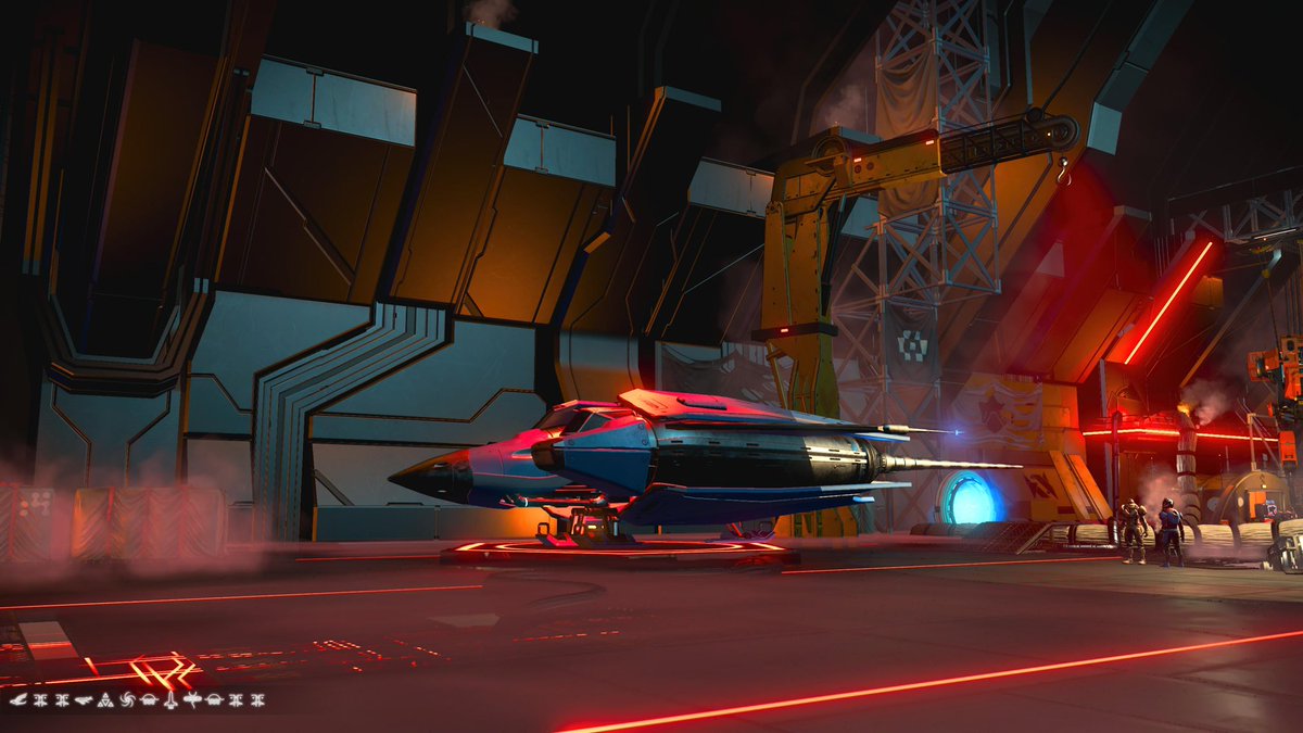 Imperfecting_It's tweet photo. Blue and chrome raven solar ship in Euclid galaxy. Horza tips, rectangle hex sails, shielded wings. 🥰

#NoMansSky #NoMansSkyOutlaws #VirtualPhotography #SolarShip https://t.co/COxC8qJVAl