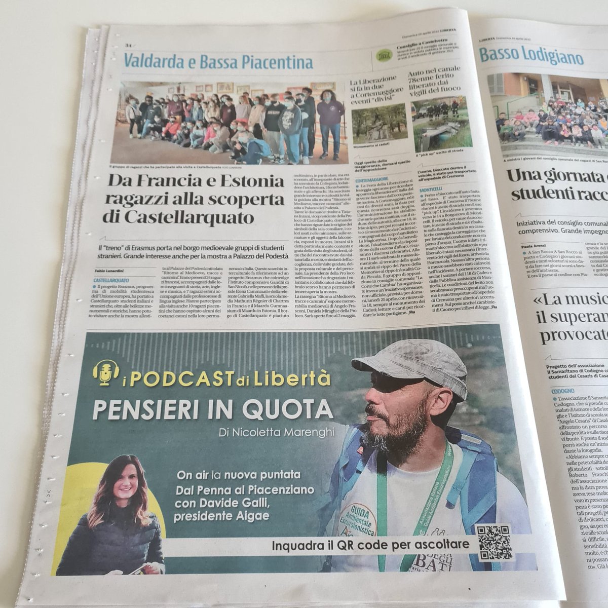 davide_e_galli's tweet photo. Grazie @NicolMarenghi per avermi ospitato nel #podcast "Pensieri in quota" del quotidiano @Liberta_it dove abbiamo parlato di #Appennino piacentino e di #guideambientaliescursionistiche @GAE_AIGAE
https://t.co/ZClUm3dq97 https://t.co/bz3WLxFFg3