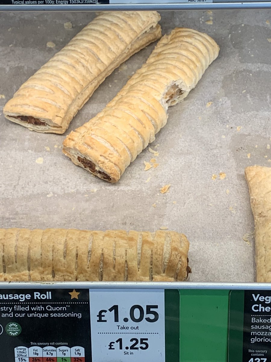 One lightly used vegan sausage roll. Wtf!?🤷🏼‍♂️😂