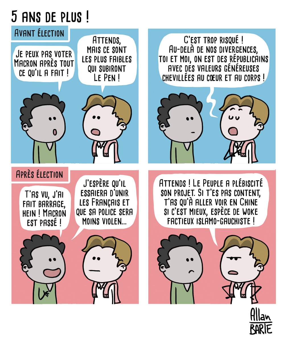 AllanBARTE's tweet photo. Déjà une journée de trop. 😥
Bon courage à nous tous.
#Election2022 #presidentielles2022 #presidentielle2022

#5ansDePlus de lutte dessinée
▶️ https://t.co/0masgFkbV8 https://t.co/2qH0aHfgVc