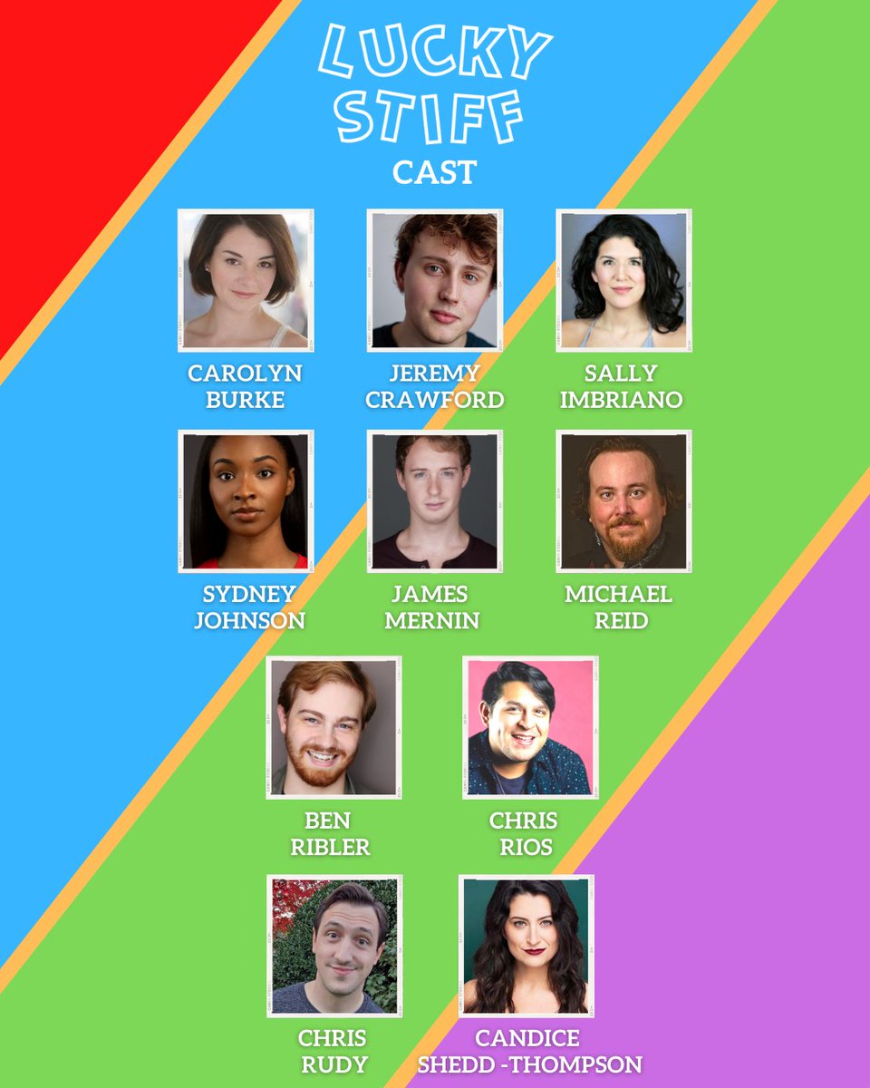 Announcing the Cast of Lucky Stiff! Come see this star-studded cast in this drop-dead funny, musical comedy! Journey with us from England to Monte Carlo, as we follow the misadventures of shoe salesman Harry Witherspoon!    
 
Tickets are on sale now at nextstoptheatre.org/lucky-stiff!