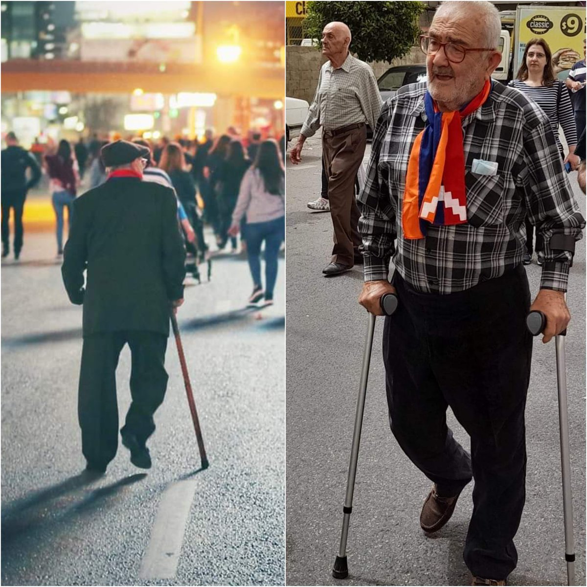 NjtehMeg's tweet photo. Նոյն Հայրիկն է։
Նոյն նպատակին համար։ 
Նոյն վայրէն։

Երկու նկար՝ յոյս ներշնջող, կամք պարտադրող, չհանցնուելու ամէնօրեայ յուշարար։
Երկու նկար, մէկ հայորդի՝ բաւարար պատասխան շատերու։

Կը մնայ շարունակել քալել, շարունակել երթը։

#ArmenianGenocide #ArmenianGenocide107 https://t.co/zz9MH3o2Y2