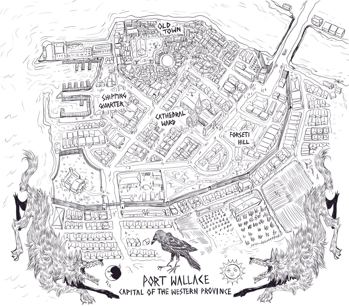 just remembered I never posted these maps I made for some friends dnd campaigns so here's a lil thread of them