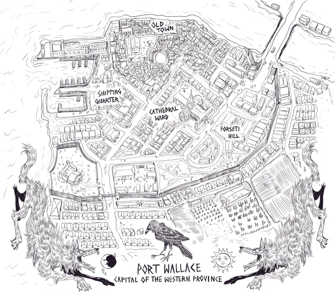just remembered I never posted these maps I made for some friends dnd campaigns so here's a lil thread of them 