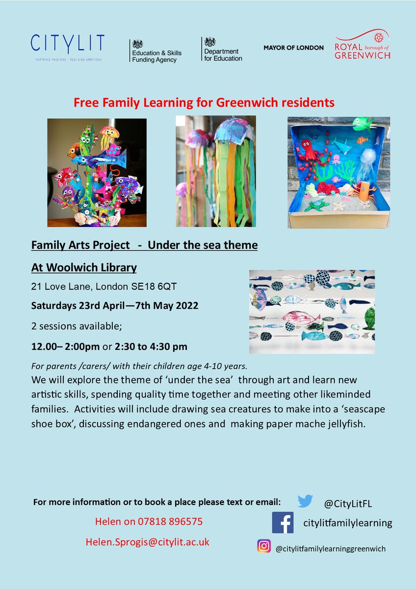 City Lit Family Learning, on line - on Zoom tweet media