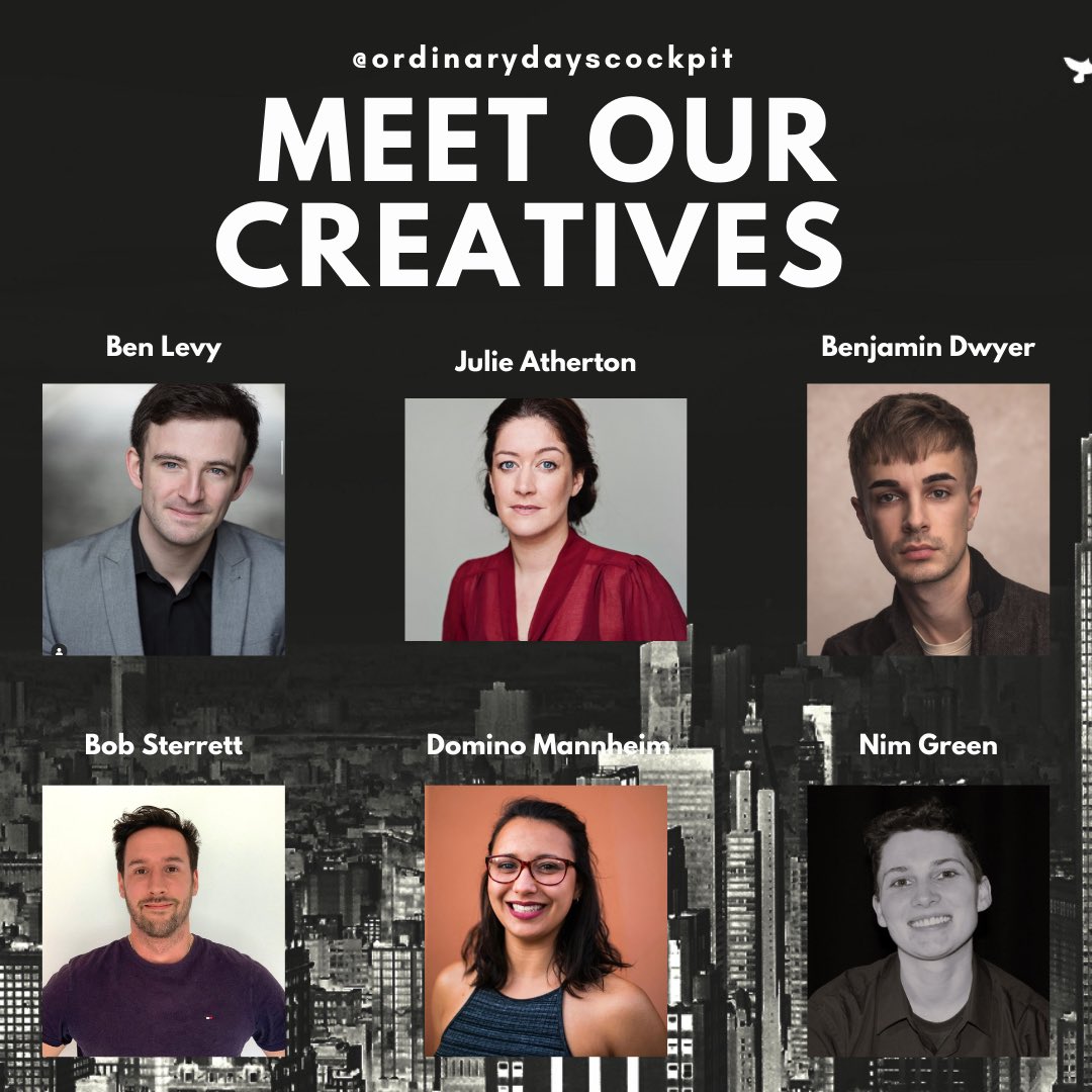 It’s time to introduce our cast and gorgeous creatives!!!! 🌟 

Noah Thomas <a href="/JonCarltonUK/">Jonathan Carlton</a> <a href="/Lauradawnpyatt/">Laura Dawn Pyatt</a> <a href="/DeanMakowski/">Dean Makowski-Clayton</a> <a href="/_sarahdrake/">Sarah Drake</a> <a href="/hann_turner1/">Hannah Elizabeth Turner</a> 

#castannouncement #casting #ordinarydayscockpit