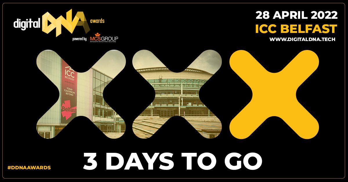 DigitalDNAHQ's tweet image. Only 3 DAYS TO GO until the return of biggest Tech Awards night in Northern Ireland. 🎉

The clock is ticking, make sure you get your votes in for our Company Of The Year Award here before its too late. &amp;gt; lnkd.in/dPX4JDyt

Good luck to everyone shortlisted. 👏

#DigitalDNA