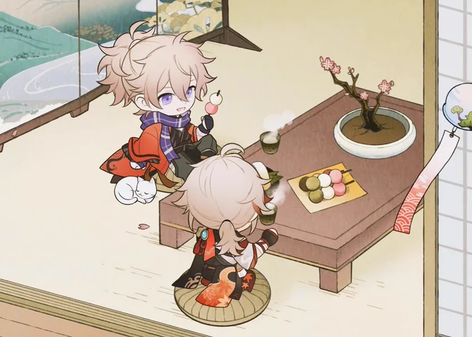 Taking a break before continue on the journey 🍵🍡

#tomozuha 