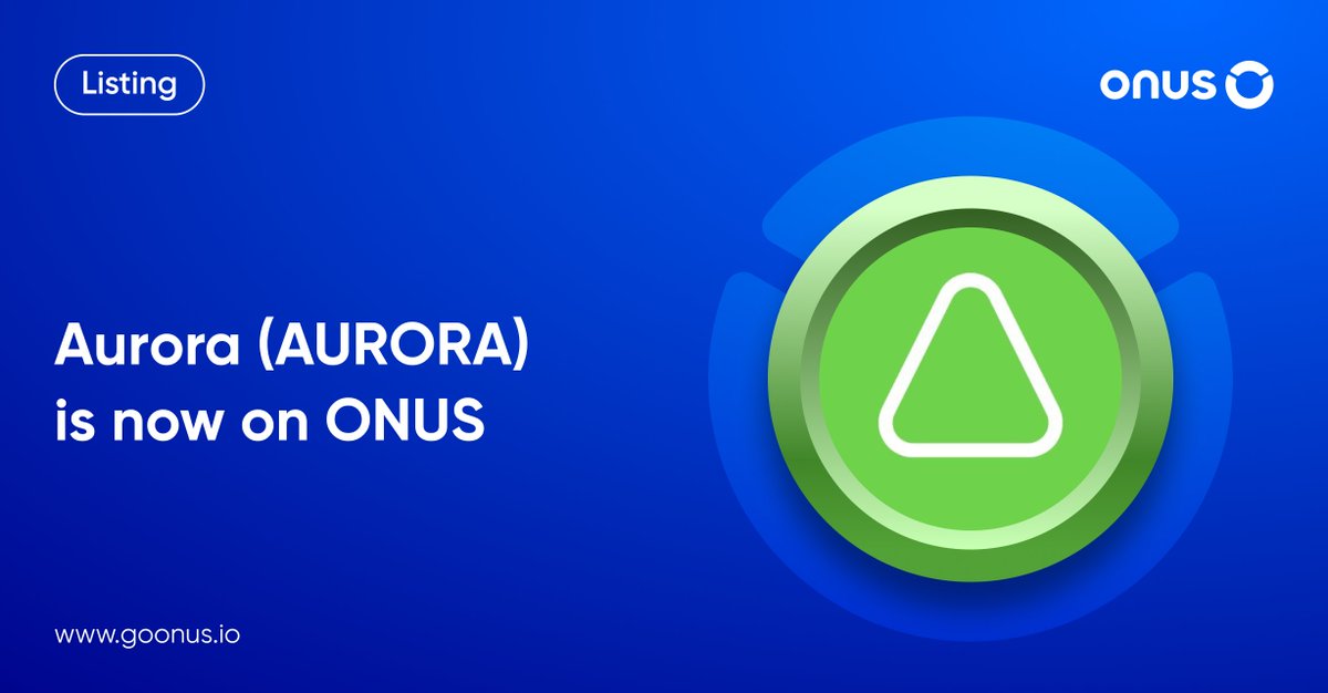 ONUSFinance's tweet photo. 💫 #ONUS New Listing: $AURORA 

@auroraisnear - Aurora is a Bridge + EVM Scaling Solution for Ethereum. 

Trading pair #AURORA to #USDT or #VNDC on #ONUS. 💸

📌 Details: https://t.co/GqVBAlHpJh 

#Cryptocurrency https://t.co/FyNBtwjYz6