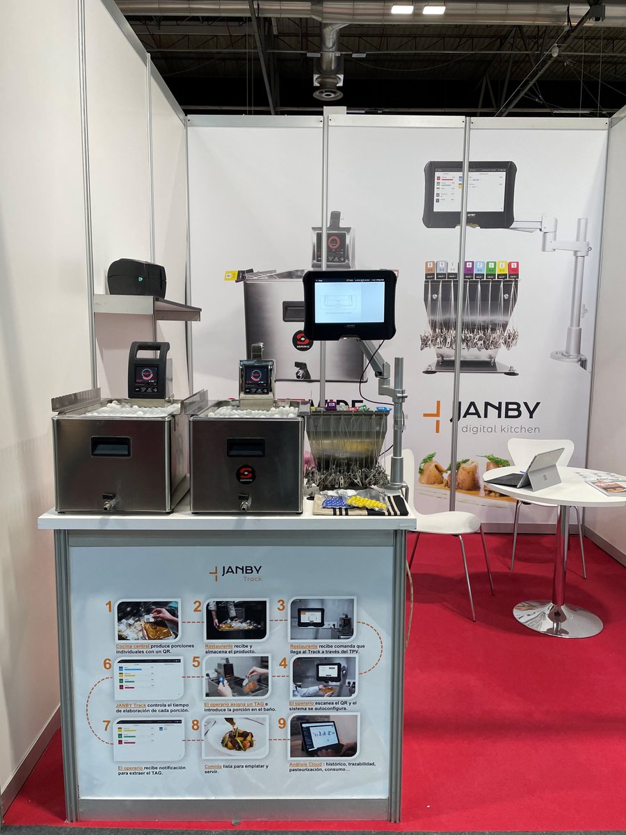 Desde hoy lunes día 25 hasta el jueves día 28 encuéntranos en el stand 4G05 en la #feria @SalonGourmets 

¡Te estamos esperando!

#janbytrack #janbydigitalkitchen #janby #sammic #smartvide #sousvide #regneración #vacío #quintagama #quintagamagourmet