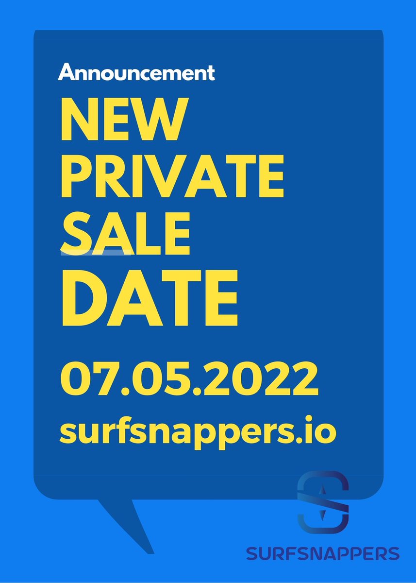 📢Announcement ,
We have postponed our private Mint date to 07.05.2022. 
Join the Private Whitelist while it last. 
Join Discord: discord.com/invite/aTMevPz…

#NFTprivatesale #nftminting #UpcomingReleases #NFTCommunity