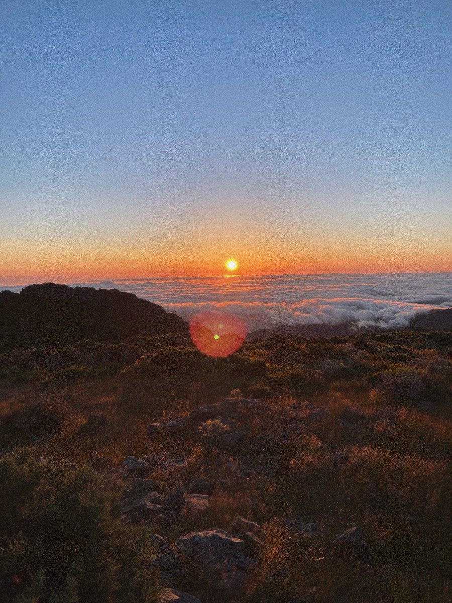 LadyReenBean's tweet photo. Call me cliche, but I think I love sunsets/sunrises most. Just the idea that it drums up people from all corners to the mountain tops, beaches or their bedroom windows, a few mins of pause to the cluttered mind whilst we watch him paint the colours in our day from start to finish https://t.co/k1boAAGBXl