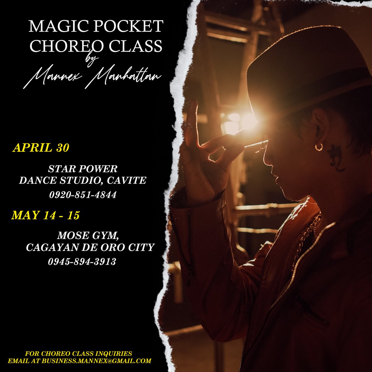 rockstarsmannex's tweet photo. Check out my upcoming classes in Cavite &amp; Cagayan De Oro City. See y'all there 🤗

For choreo class inquiries email at business.mannex@gmail.com https://t.co/YVL5YC77RE