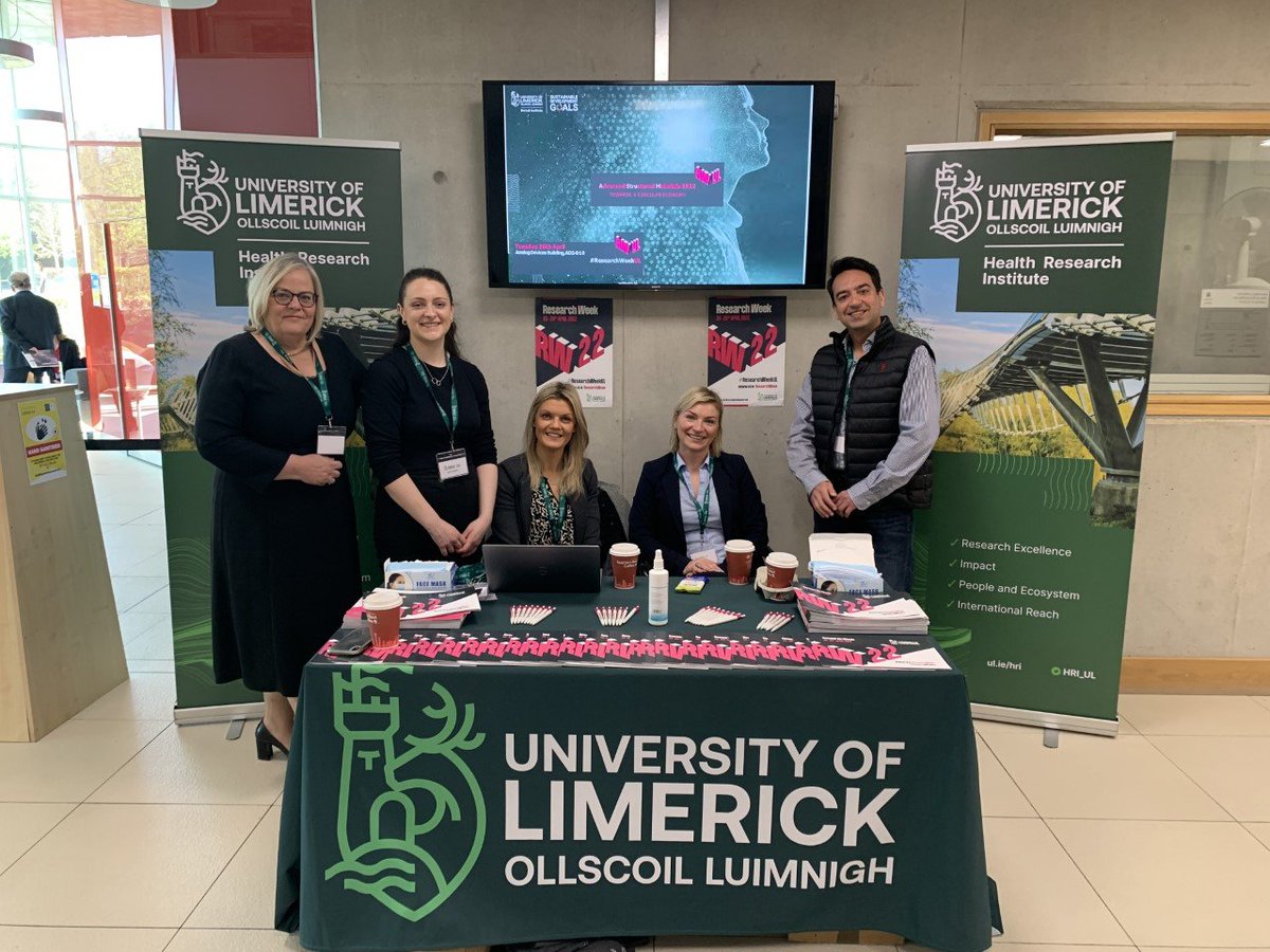 HRI_UL's tweet photo. Getting all set up and ready to kick off UL Research Week launch event!
Looking forward to seeing you all today for a long overdue Face to Face catch up!
#ResearchWeekUL #HRI #Registrationtime #whywedoresearch https://t.co/eXvdimtEkq
