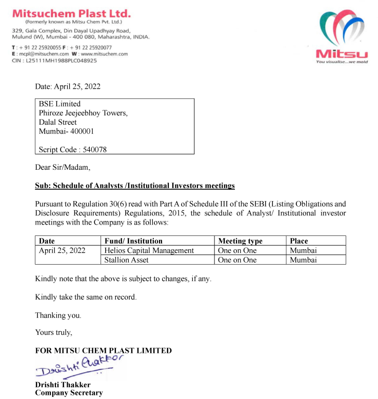 Ingenious_Club's tweet photo. Investors meet. Interesting name @Iamsamirarora
#MitsuChem https://t.co/m5myqImzY2