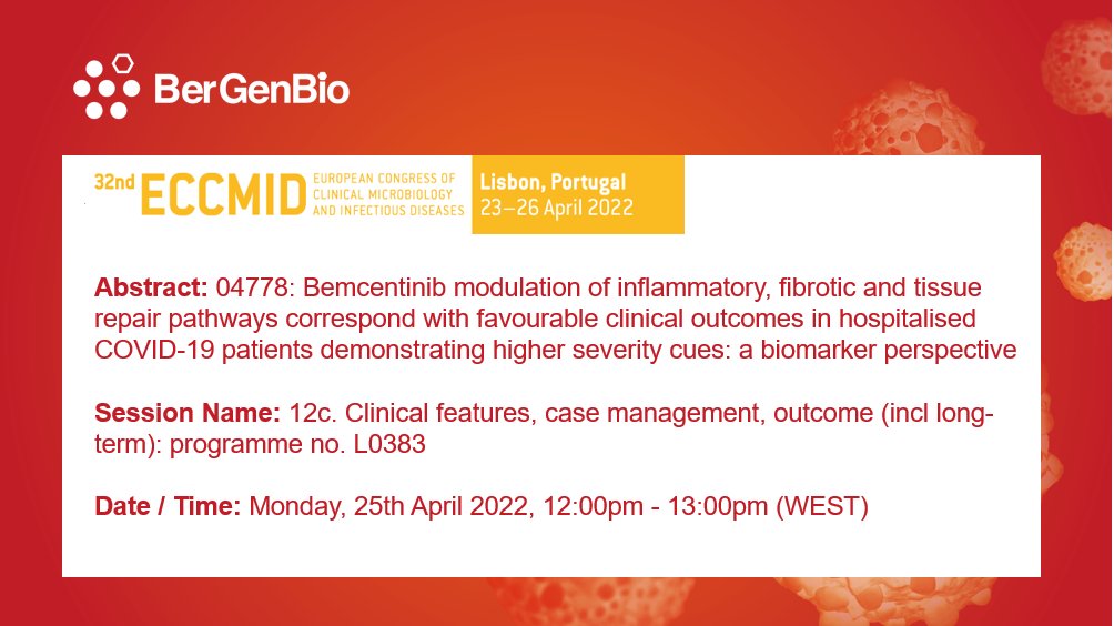 We’re presenting data from our BGBC020 clinical trial in hospitalised #COVID19 patients today at #ECCMID2022. 

Read the full release here: tools.eurolandir.com/tools/Pressrel…
