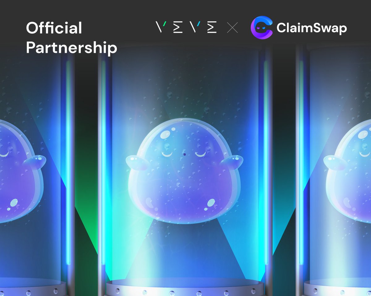 VEVE X ClaimSwap 
Official Partnership Announcement

We are too thrilled to announce our Official Partnership with 
<a href="/veve_finance/">VEVE</a>
 
VEVE Finance maximizes asset yields for each protocol by leveraging governance tokens.

Slime Bless Us👻
#CLA #VEVE