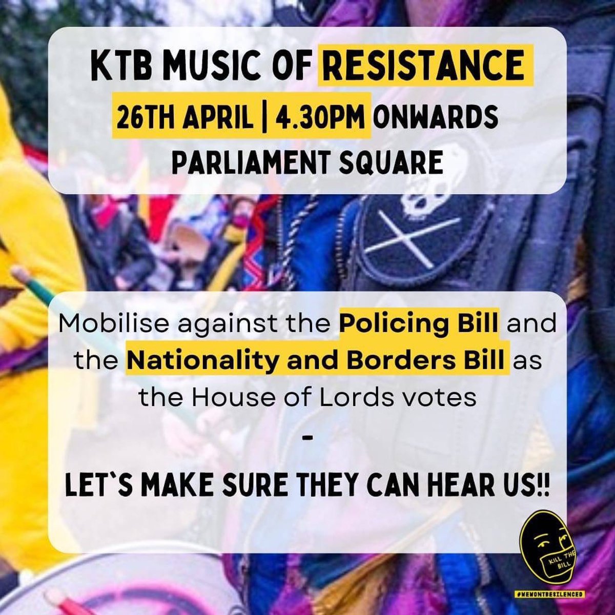 Both the Policing Bill and Nationality and Borders Bill are being debated in the House of Lords on Tuesday 26th April. Come after work - we'll be sticking around for a few hours as the Lords votes. #KillTheBill #PoliceBill #pcsc #pcscbill #refugees #StopTheNABB #NABB