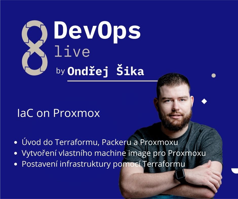 ondrejsika's tweet photo. Pojďme si ukázat, jak pracovat s IaC na platformě Proxmox. Vytvořme si vlastní machine images a deklarativně je nasazujme.
Připojte se online 👇👇👇
📅 Středa 27.5.2022
⌚ 19:00
✅ https://t.co/eRcde7ObXF
#DevOpsLiveCZ #ondrejsika #Iac https://t.co/frAXMN7GbK