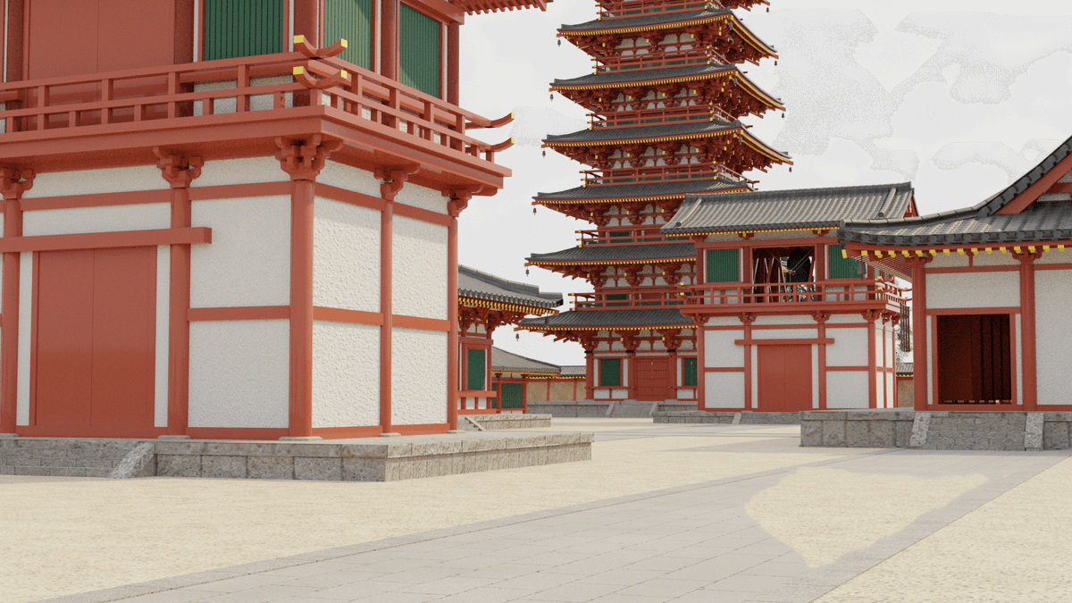 affexionAR's tweet photo. 【3Dモデル制作】『国分寺』の3Dモデルを制作しました。モバイルアプリでも使用できるようなるべくローポリで制作しています。制作ブログ→https://t.co/yUrw5O6Veg
#Blender3d #blender #b3d https://t.co/a9v5sAXA1E