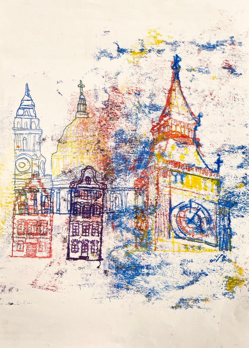 stigsarts's tweet photo. Well done to our Artists if the Week!🏆🎨🌟 Santiago in Year 10 for his layered monotype, Ziqin in Year 7 for his great line collage and Zeynal in Year 9 for his bold Earth Day  poster 🌍 https://t.co/lmXoyFiAK4
