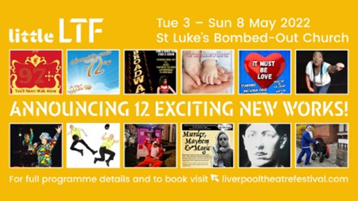 #NEWS: One week countdown to the return of Liverpool's new talent festival - The Little LTF! <a href="/LpoolTFestival/">Liverpool Theatre Festival</a> <a href="/BillElms/">Bill Elms</a> <a href="/BombedOutChurch/">Ambrose Reynolds</a> #Liverpool #newwriting #newtalent #livetheatre - here -number9reviews.blogspot.com/2022/04/news-o…