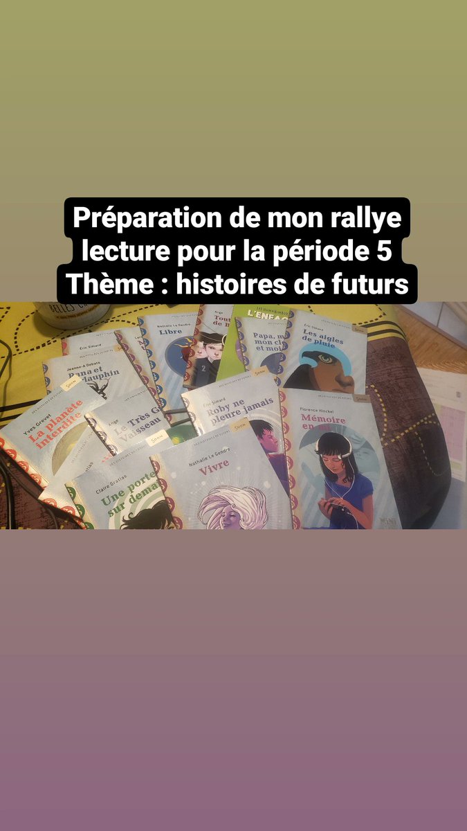 DelphineProu's tweet photo. Rallye lecture pour la période 5 " histoires de futurs"
3 groupes de niveau homogène, une feuille de route et les questionnaires sur #rallyelecture. Merci @monecolefr !!! https://t.co/tDFbT4S6Ft