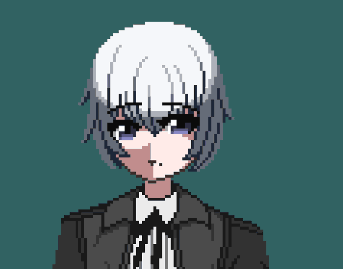 #pixelart #ドット絵 #ブラックラグーン 
チラッ…(後ほど全体図を載せます('・ω・`)) 