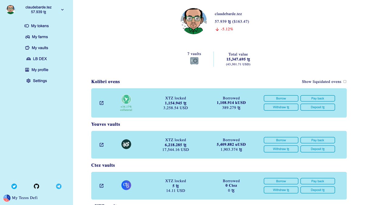 My Tezos DeFi tweet media