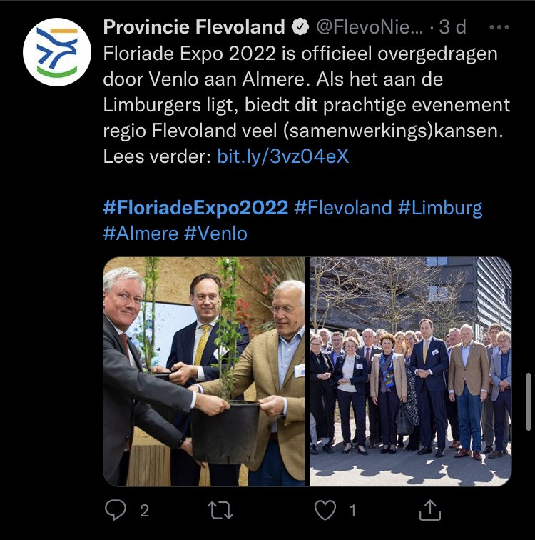 AlmereBeter's tweet photo. @FloriadeExpo Dit is een opgewarmde prak lijkt me, stond 3 dagen geleden al een bericht over. https://t.co/UeTUiF4ZTp
