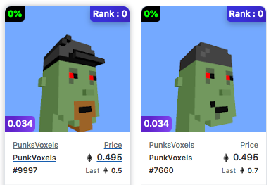 Art0xChain's tweet photo. Welcome to all new @PunksVoxels holders !!! 

Please join our discord https://t.co/TtXQ0RwX6H

For those of you ready to get serious, get your rare Zombie role: 

- just two left below .5 ETH
- just three below 1 ETH
- only six below 3 ETH !!!

#nft #nfts #nftcollector https://t.co/eXDboWweMF