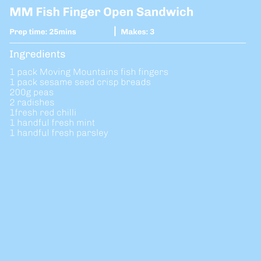MMountainsFoods's tweet photo. WFH lunches in the sun: sorted 👌
#meatfreemonday is back with the ultimate spring-time lunch, MM Fish Finger Open Sandwich 🤤 featuring crushed peas, radishes and, of course, MM’s plant-based Fish Fingers 😍
#movingmountains #veganfood #plantbasedmeals #easyplantbased #recipes https://t.co/U6EEnqO289
