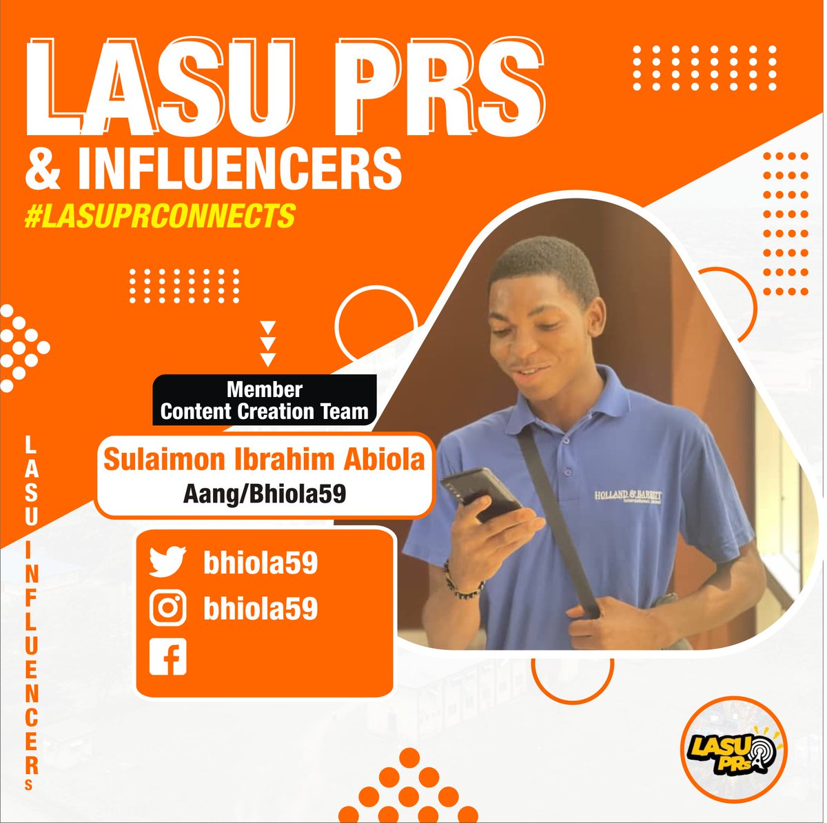 Lasu_PR's tweet photo. MEET THE INFLUENCERS!! π₯
@geniusdanger_
@sonofrawdeeya
@Bhiola59
@sooreisking
#lasupr #lasuprandinfluencers https://t.co/lPdBG2chfl