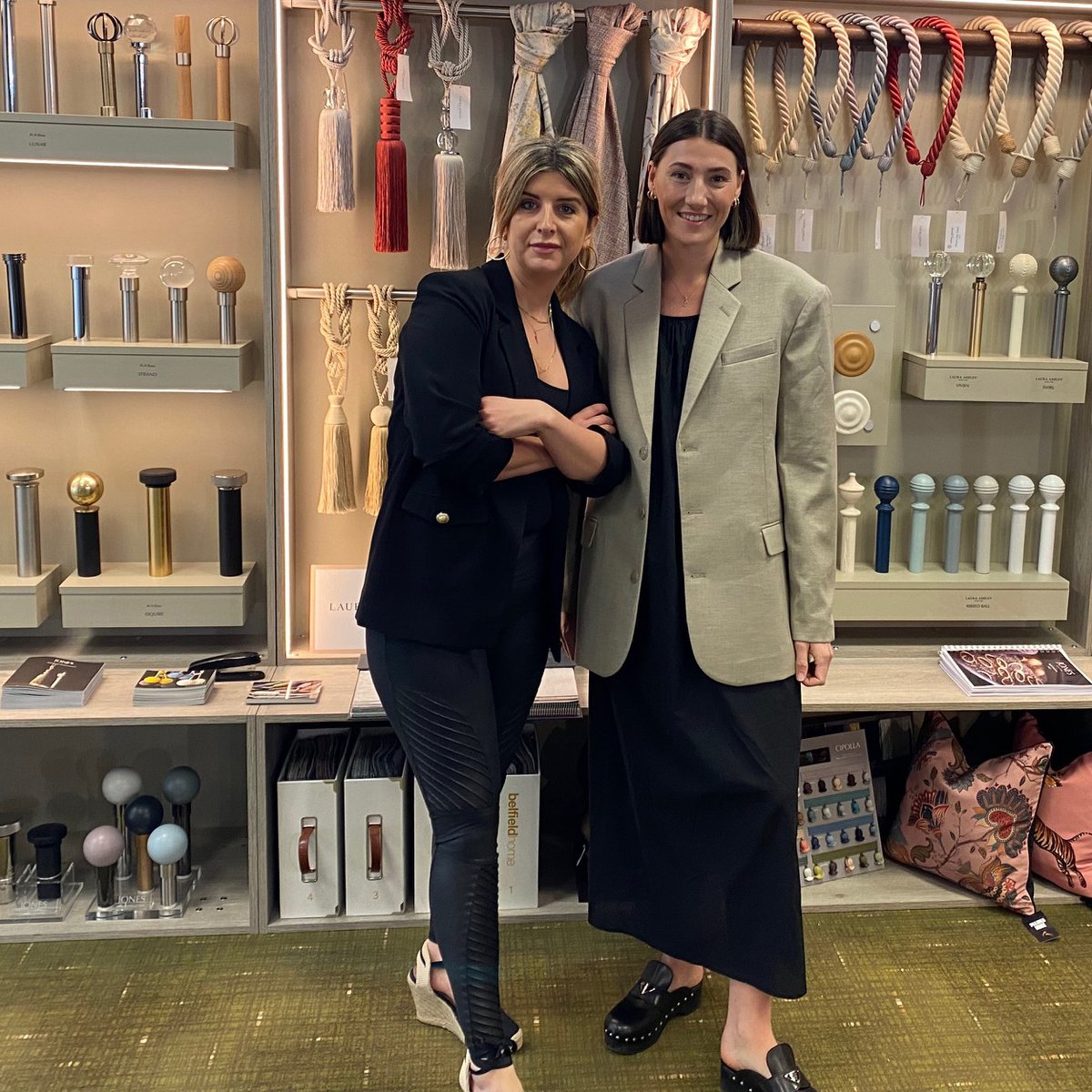 If you have tickets for #aprilinteriors today, make sure to swing by our stand in the Gold Cup Area... Zoe &amp; Sarah have exciting Jones products and exclusive brands to share with you. 

#cabmff #tradeshowdisplay #meettheteam #interiordesign #cheltenham #fabrics #curtaindesign