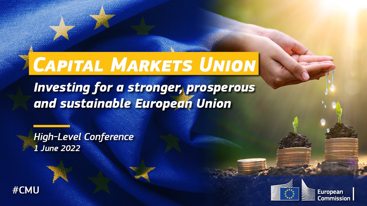 EU_Finance's tweet photo. Save the date!

Interested in the role of the #CapitalMarketsUnion in supporting a stronger 🇪🇺 and a more green, digital, inclusive and prosperous economy? Don’t miss this high-level conference #CMU

🗓️ Wednesday 1 June
➡️ https://t.co/d9VglzJdjT https://t.co/3xVJTxvNwK