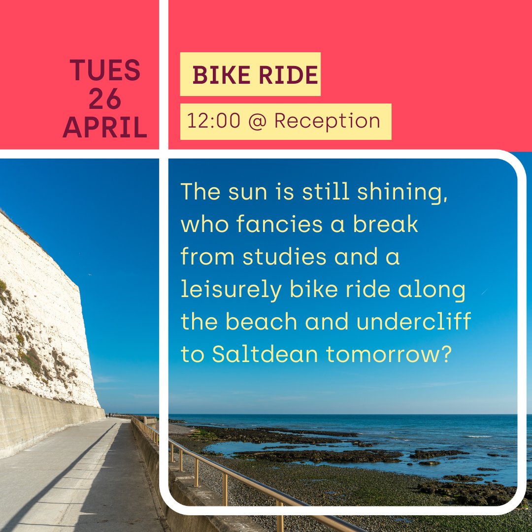 PavilionPoint's tweet photo. Who's coming on a bike ride??
meet @ reception at 12, if you haven't already created an account with BrightonBikeShare make an account before hand and collect your code to activate
#thisisfresh #pavilionpoint #growitfresh #summer #exercise #brighton #brightonbeach @btnbikeshare https://t.co/6j5hHZrpax