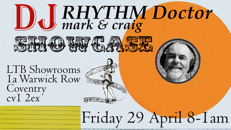 This Friday at the LTB Showrooms Coventry. Rare appearance in the city by legendary DJ Chris Long aka Rhythm Doctor. Will be awesome!