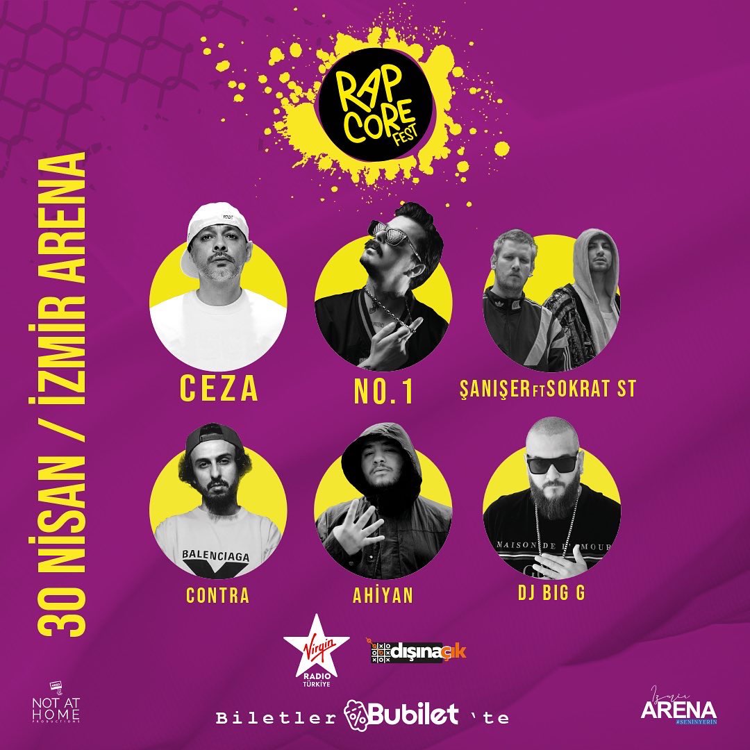 rapcorefest's tweet photo. Son 5 gün!
İşte Rapcore’un tüm sanatçıları tam liste! 
Rap müziğin yıkılmayan kaleleri ile en sevdiğimiz Rap şarkılarını avaz avaz beraber söyleyeceğiz! 🎶 
Smyrna Soul’da ise İzmirli Rapçileri keşfedeceğiz ✌️ https://t.co/GBnBrc16cq